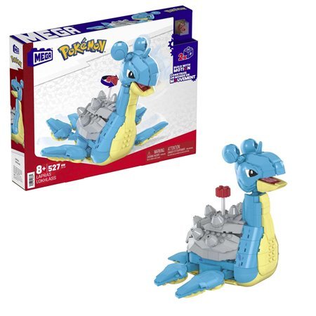 Figura Mattel Mega Construx Pokémon Lapras 527 peças