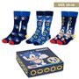 Pacote de meias Sonic de 3 peças tamanho 40 - 46