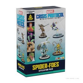 Jogo de tabuleiro de aranha do protocolo de crise da Marvel - pacote de afiliação de inimigos com idade recomendada de 14 anos