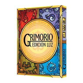 Edição leve do jogo de tabuleiro Grimoire idade recomendada 14 anos