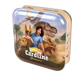 Jogo de tabuleiro de dinossauros Cardline recomendado para 7 anos de idade