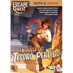 Jogo de tabuleiro Escape Quest 1: em busca do tesouro perdido formato de livro pegi 12
