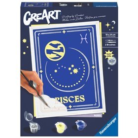 Kit para pintar com números Ravensburger Creat série tendência d zodíaco: Peixes