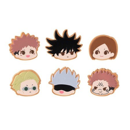 Sortimento 6 figuras megahouse jujutsu kaisen charm confeitaria