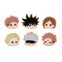 Sortimento 6 figuras megahouse jujutsu kaisen charm confeitaria