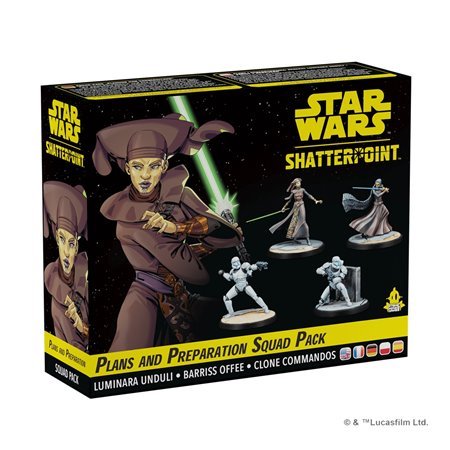 Planos de quebra de Star Wars e jogo de tabuleiro de pacote de esquadrão de preparação