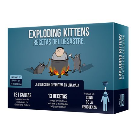 Receitas de desastre do jogo de tabuleiro Exploding Kittens pegi 7