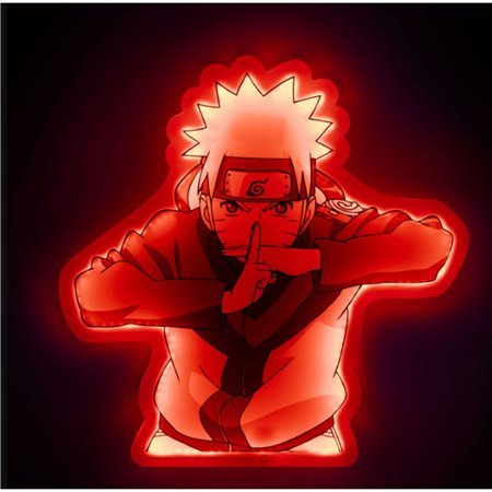 Lâmpada de néon mural teknofun madcow entretenimento naruto shippuden 40 cm