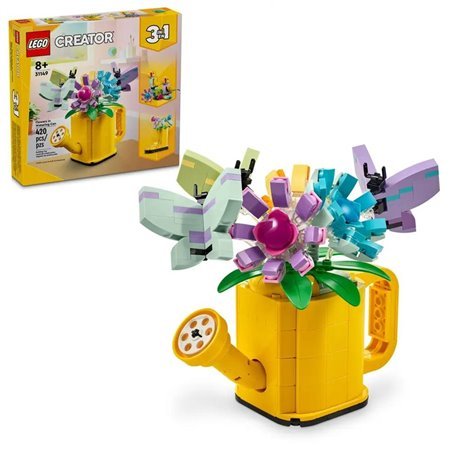 Flores de Lego em regador