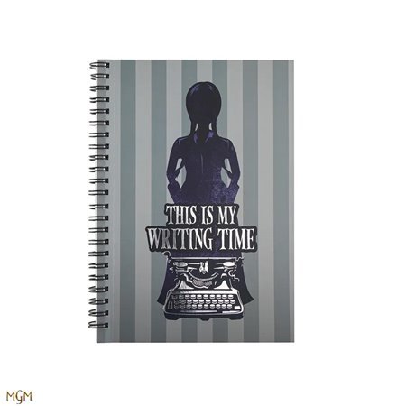 Caderno Cinereplicas quarta-feira addams esta é minha hora de escrever