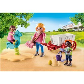 Educador do pacote inicial Playmobil com carrinho