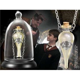 Réplica do colar de cristal Harry Potter da coleção nobre com corrente de poção da sorte líquida