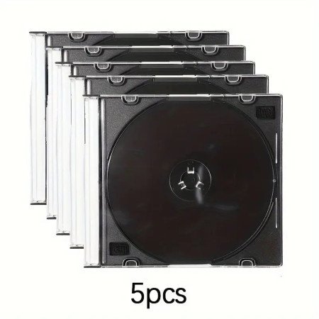 Caixa Para Cd / Dvd Slim Preta Pack 5 Unid.