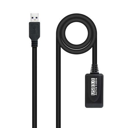 Cabo de Extensão Nanocable com Amplificador USB-A 3.0 Macho para USB-A Fêmea 15m