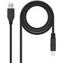 Cabo de impressora nanocable USB-A 3.0 macho para USB-B macho 2m