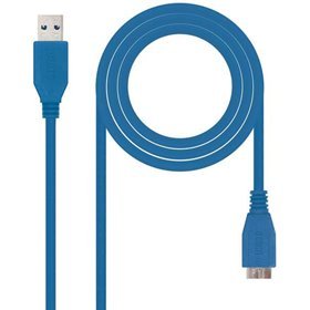 Cabo Nanocable USB-A 3.0 Macho para Micro-USB 3.0 Macho 1m - Cor Azul