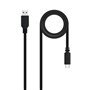 Cabo Nanocable 2.0 3A USB-C Macho para USB-A Macho - Comprimento 1,50m - Cor Preta