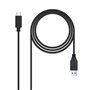Cabo Nanocable USB 3.1 Gen2 10Gbps 3A USB-C/MA/M 2m - Preto
