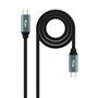 Cabo Nanocable USB 3.2 Gen2x2 100W 4K/60Hz USB-C M/M - Comprimento 3m - Cor Preta