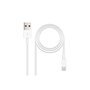 Nanocable USB-A 2.0 Macho para Cabo Lightning Macho 1m - Branco