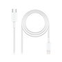 Cabo Nanocable USB-C Macho para Lightning Macho 2m - Branco
