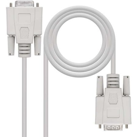 Homem serial Nanocable do cabo DB9 RS232 a DB9 fêmea 1.80m - cor bege