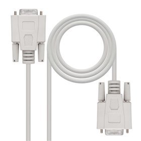 Fêmea serial do cabo DB9 do modem Nanocable a DB9 fêmea 1.80m - cor bege