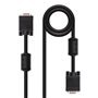 Cabo Nanocable SVGA com Ferrite HDB15 Macho para HDB15 Macho 15m - Cor Preta