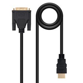 Nanocable DVI 18+5 Macho para Cabo HDMI Macho 1,80m - Cor Preta