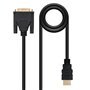Nanocable DVI 18+5 Macho para Cabo HDMI Macho 1,80m - Cor Preta