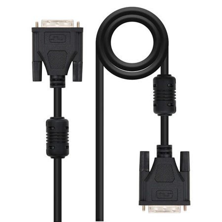 Nanocable DVI Dual Link 24+1 Macho para DVI 24+1 Cabo Macho 1,80m - Cor Preta