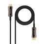 Nanocable HDMI v2.1 AOC Macho para HDMI v2.1 Macho Cabo 15m - 8K@60Hz 4K@120Hz 48Gbps - Cor Preta