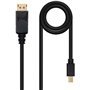 Nanocable Mini DP Macho para Cabo DisplayPort Macho 2m - Cor Preta
