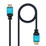 Nanocable HDMI v2.0 Macho para HDMI v2.0 Macho Cabo 1m - 4K@60Hz 18Gbps - Alta Velocidade - Nylon Trançado Revestido - Cor Preto