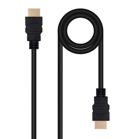Nanocable HDMI v2.0 Macho para HDMI v2.0 Macho Cabo 1m - 4K@60Hz 18Gbps - Cor Preta