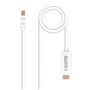 Nanocable Mini DP Macho para HDMI v1.4 Cabo Conversor Masculino 2m - Cor Branca