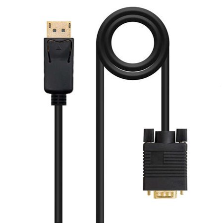 Cabo conversor Nanocable DisplayPort para VGA - DP/M - VGA/M - 1 m - Preto