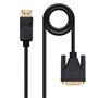 Nanocable DisplayPort Macho para Cabo Conversor DVI Macho 2m - Cor Preta