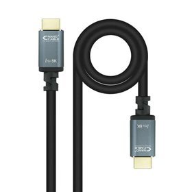 Homem Nanocable da ÍRIS 8K do cabo HDMI 2,1 para o homem 1m da ÍRIS 8K de HDMI 2,1 - cor preta