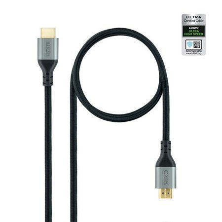 Cabo Nanocable HDMI 2.1 Certificado Ultra HS MM 2m - Cor Preta