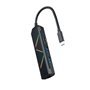 Hub Nanocable 5 em 1 USB-C 3.0 com 2x USB-A 3.0, 1x USB-C PD, 1x HDMI, 1x RJ45 - Caixa de alumínio - Cabo de 0,15 m