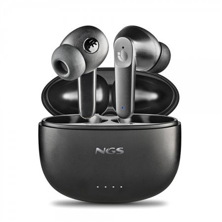 Fones de ouvido NGS Artica Hush Bluetooth 5.3 TWS ANC - Conexão automática - Assistente de voz - Autonomia até 4 horas - Base de
