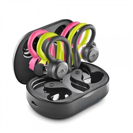 Fones de ouvido esportivos NGS Artica Jogger Bluetooth 5.3 TWS - Inclui 3 fones de ouvido de silicone de cores diferentes - Viva