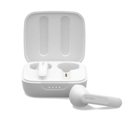 Fones de ouvido intra-auriculares NGS Artica Move White Bluetooth 5.3 TWS - Viva-voz - Assistente de voz - Duração da bateria at