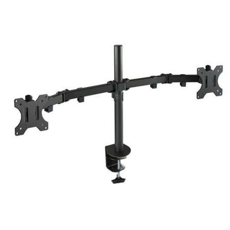Suporte de mesa Tooq com braços articulados para 2 monitores de 13"-32" - Giro e inclinação - Gerenciamento de cabos - Peso máxi