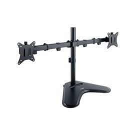 Suporte de mesa Tooq com braços articulados para 2 monitores de 17 "-32" - giratório e inclinado - Peso máximo 9 kg por braço - 