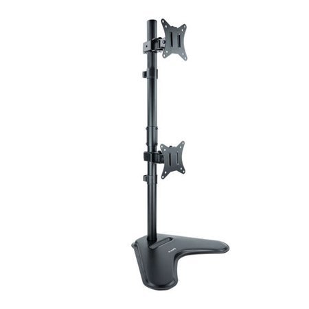 Suporte de mesa Tooq para 2 monitores verticais de 17" a 32" - giratório e inclinável - Peso máximo 9kg x braço - VESA 100x100mm