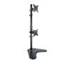 Suporte de mesa Tooq para 2 monitores verticais de 17" a 32" - giratório e inclinável - Peso máximo 9kg x braço - VESA 100x100mm
