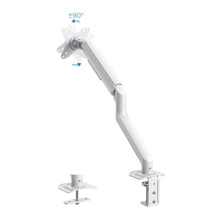 Suporte de mesa de tela Tooq giratório com inclinação 1 braço 17-32" - cor branca