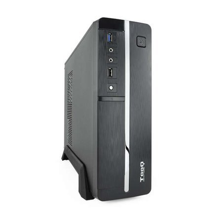 Caixa Tooq Micro ATX, Mini ITX Slim - Fonte de alimentação de 500 W - 1x HDD3.5 + 1x SDD2.5 + 1x HDD5.25 - USB-2.0, USB 3.0, mic